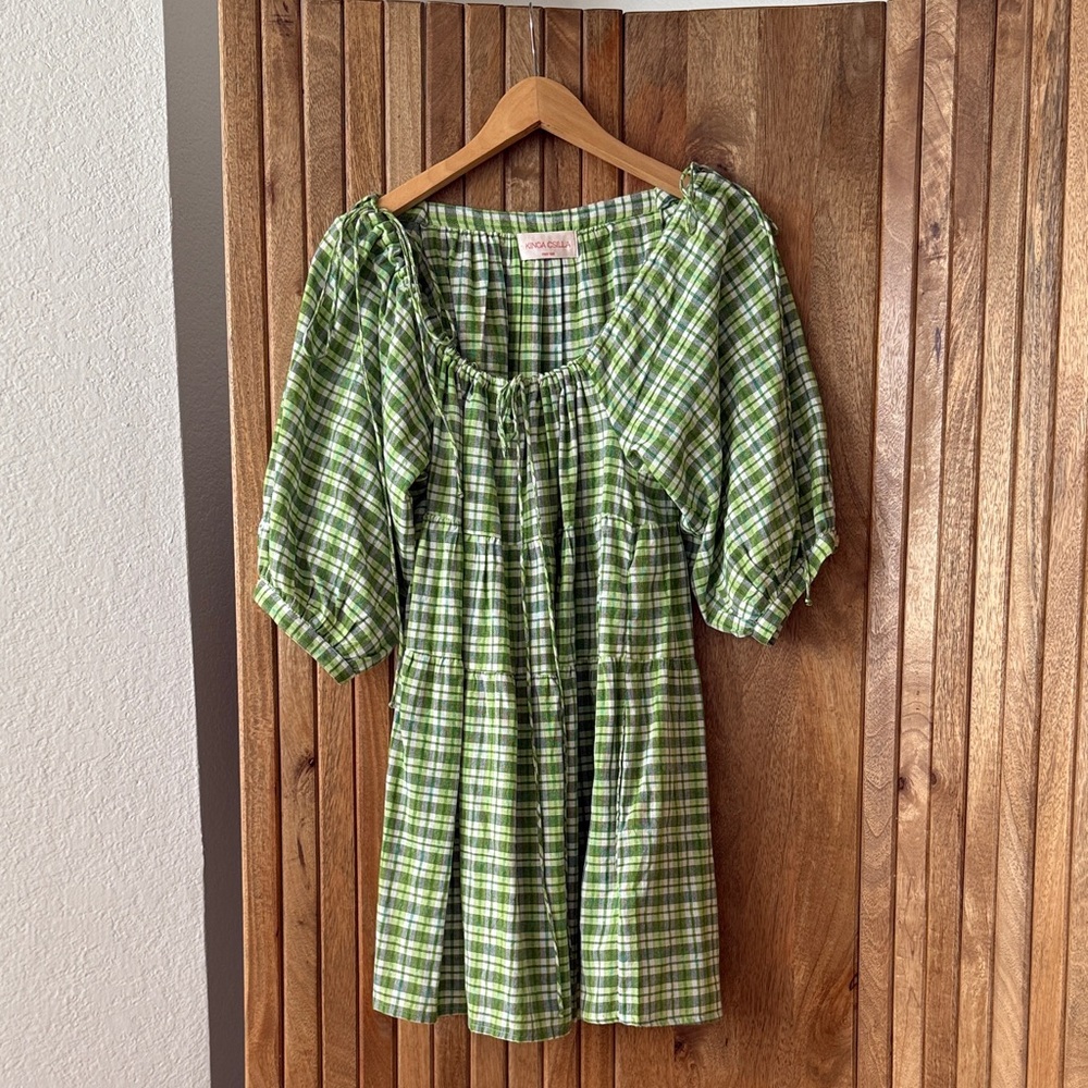 Green Plaid Women's Dress